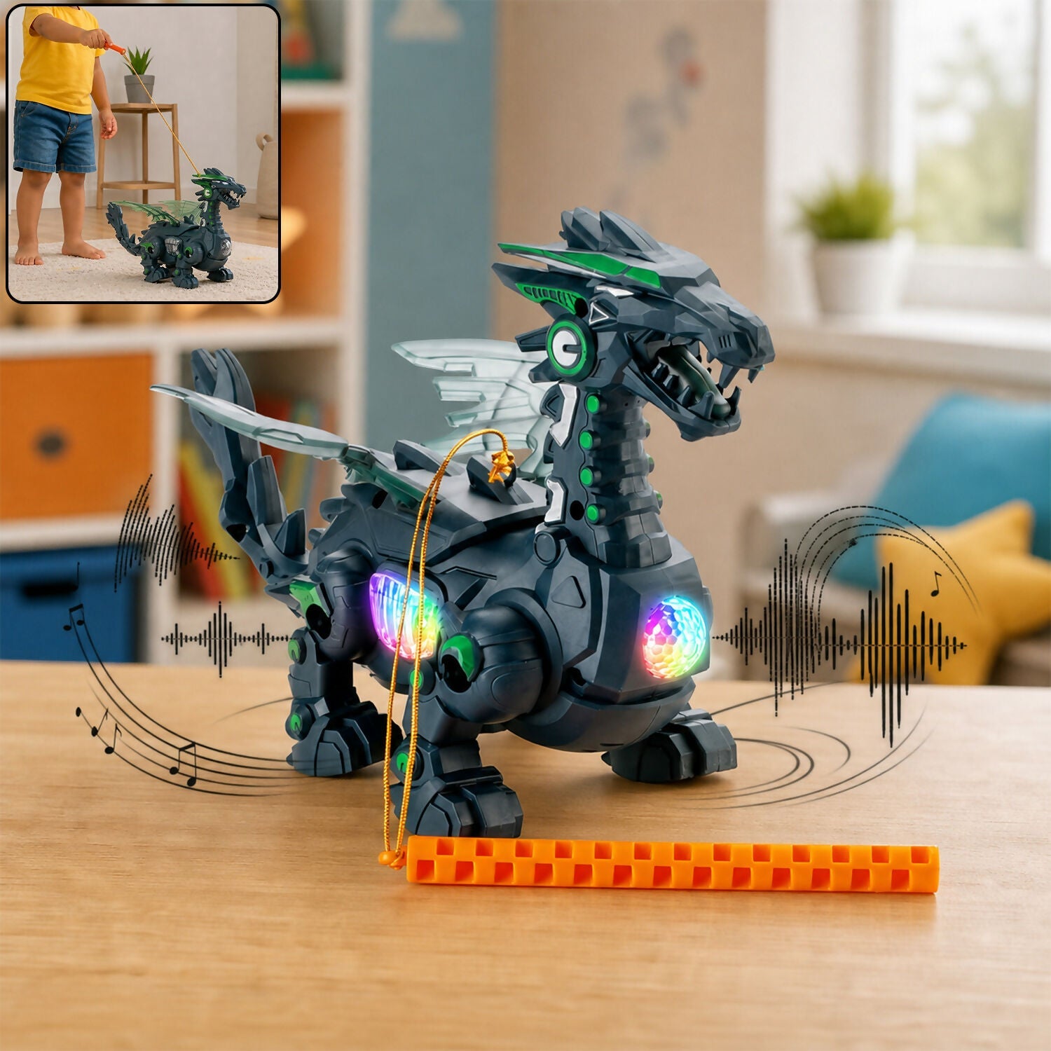 ALVENZA Walking Dinosaur Toy – Realistic Movements & Light Effects for Kids