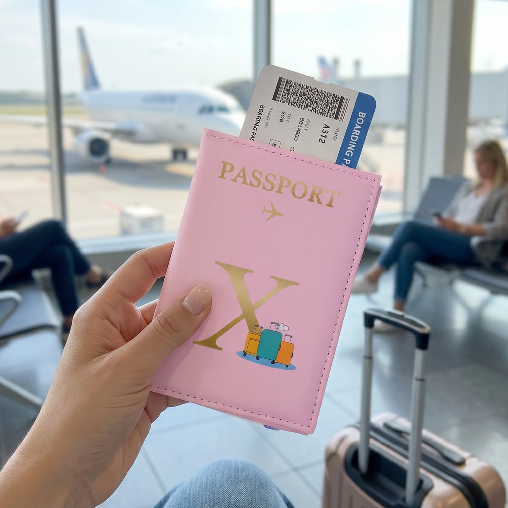 Travel Passport Holder Wallet Stylish Mix Design & Compact