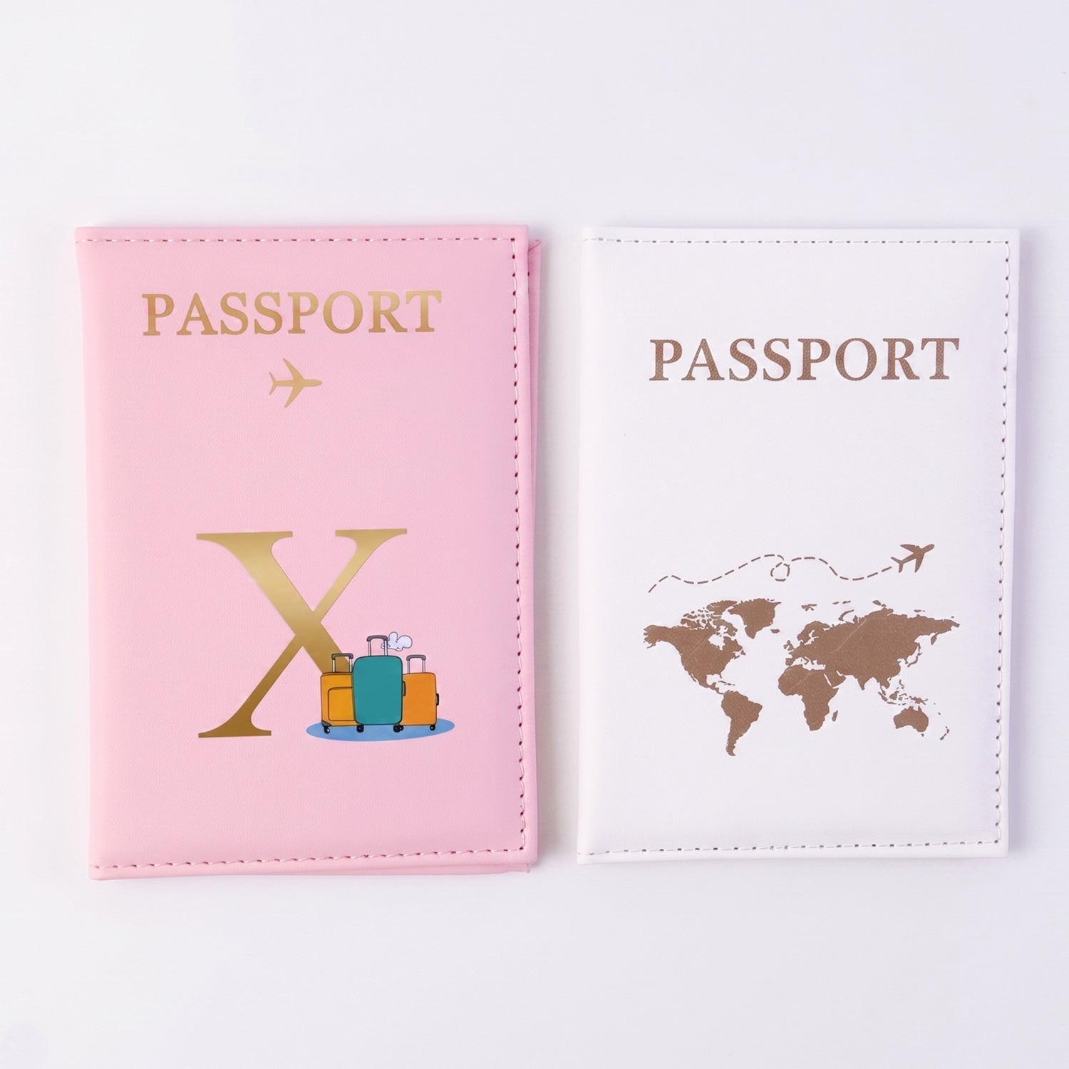 Travel Passport Holder Wallet Stylish Mix Design & Compact - Back View