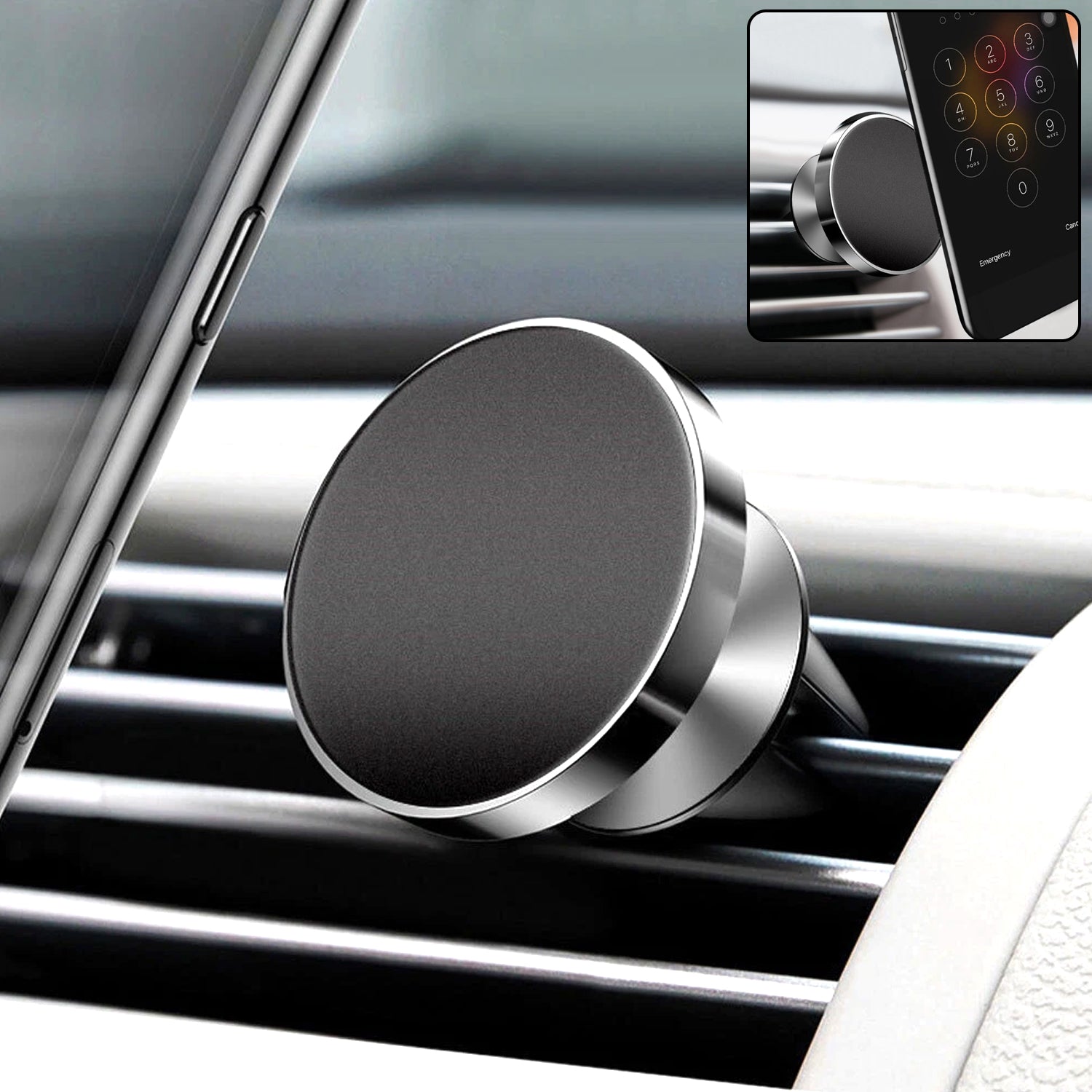 ALVENZA Magnetic Phone Holder Stand – 360° Rotating Secure Grip