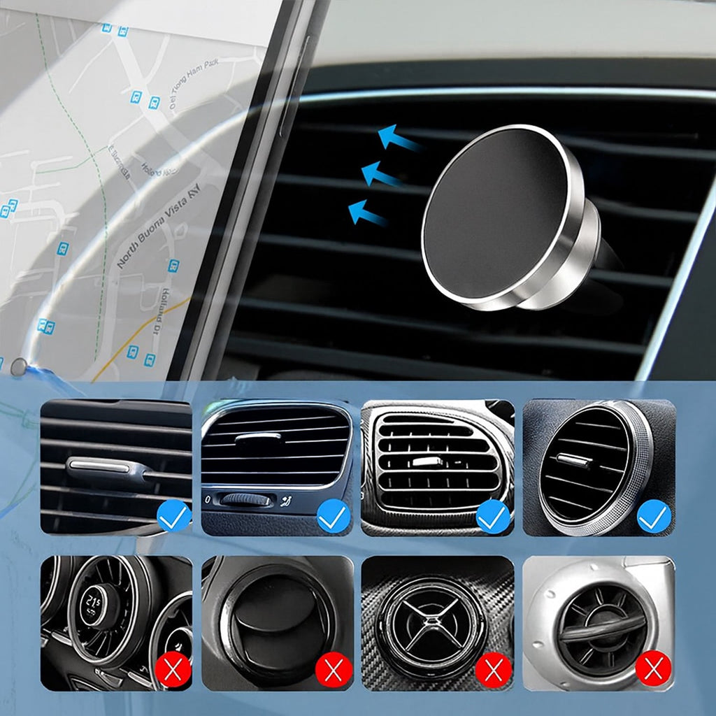 ALVENZA Magnetic Phone Holder Stand – 360° Rotating Secure Grip