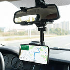 ALVENZA 360 Degree Car Rear View Mirror Mobile Phone Holder Adjustable Mount (1 Pc)