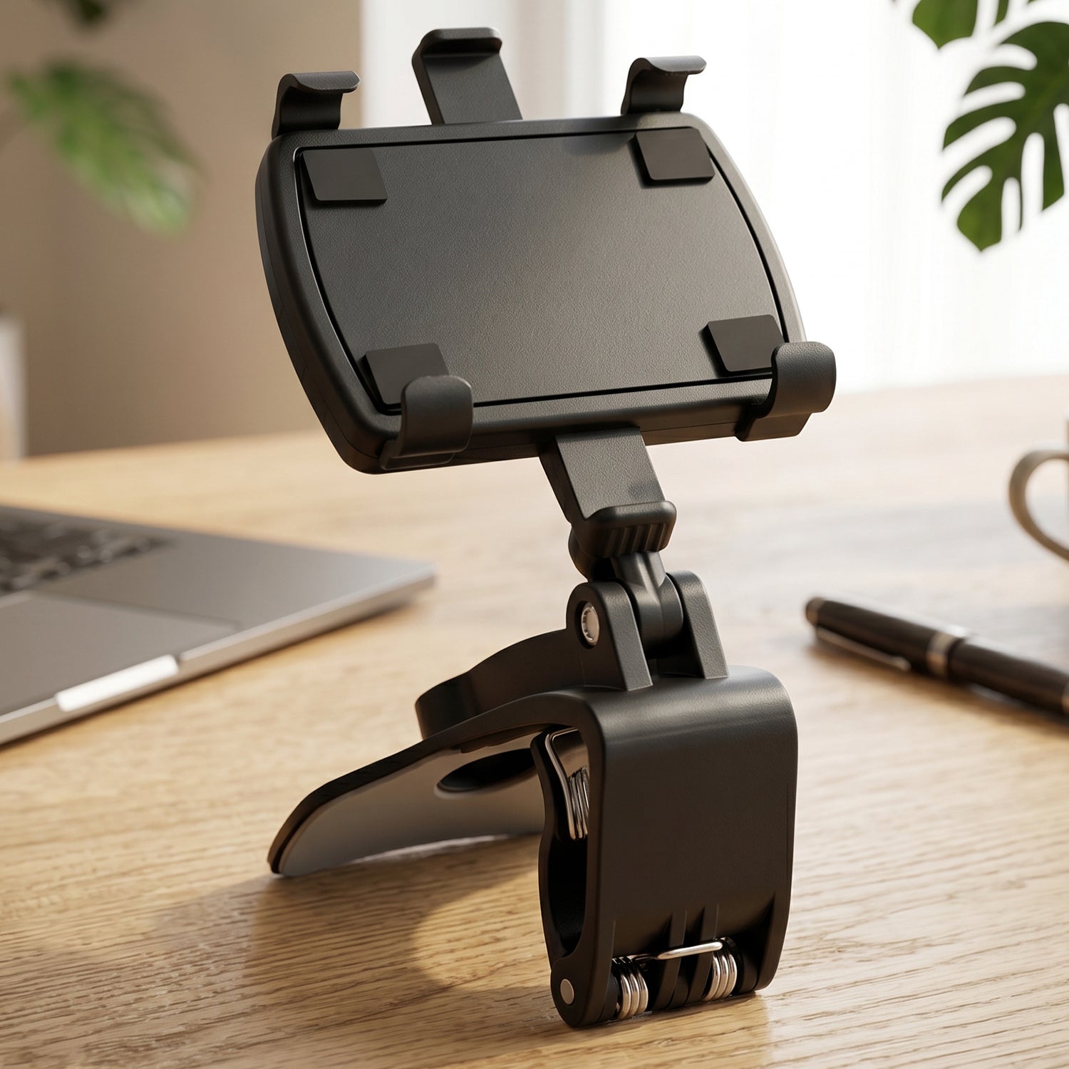 ALVENZA Car Phone Holder – 360° Rotatable Dashboard Clip Mount