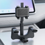 ALVENZA 360 Degree Car Rear View Mirror Mobile Phone Holder – Adjustable & Secure Fit