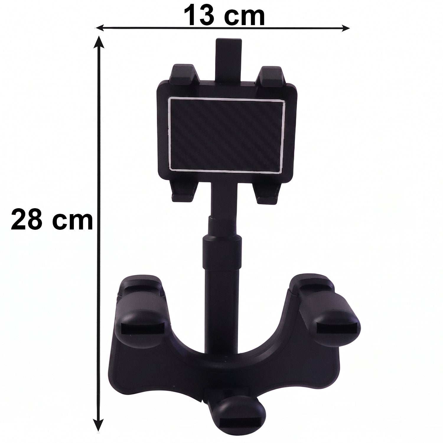 ALVENZA 360 Degree Car Rear View Mirror Mobile Phone Holder – Adjustable & Secure Fit