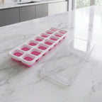 Plastic Ice Cube Tray Durable with Lid for Easy Freezing - Detail View 5
