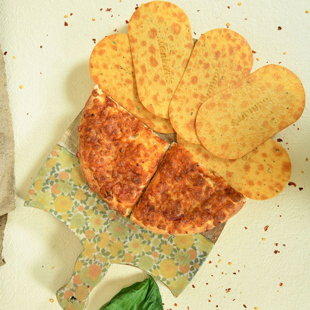 Pizza Mini Slim Bites Low-Calorie Crunchy Snack | Maniarr's - Back View