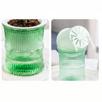 Self-Watering Bamboo Style Plastic Flower Pot Easy Indoor Plant Care - Detail View 8