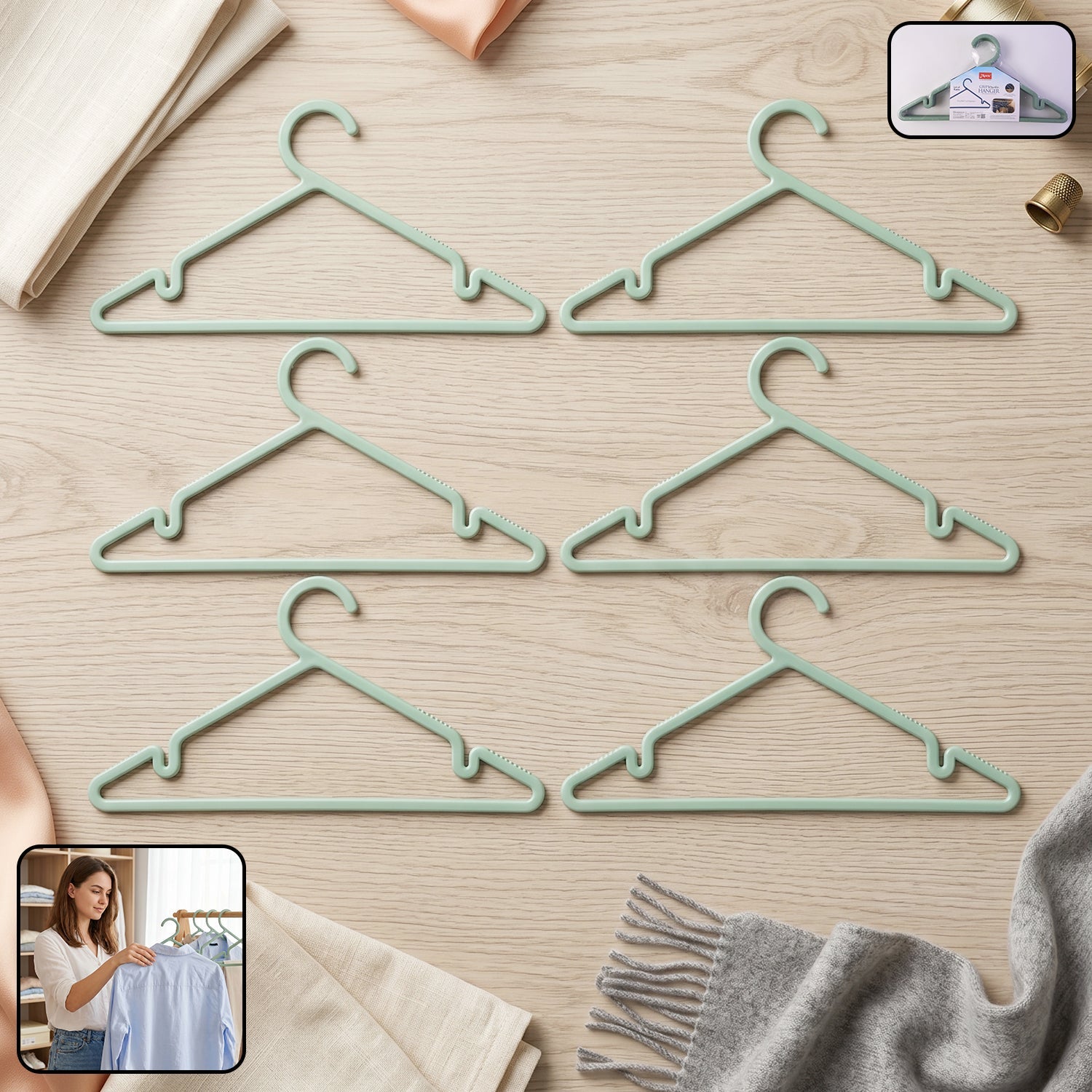 Plastic Clothes Hangers Non-Slip Design for Safe Grip and Organization