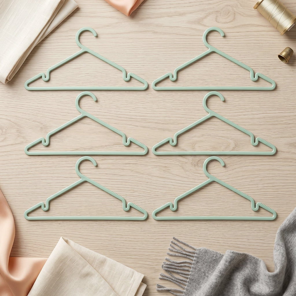 Plastic Clothes Hangers Non-Slip Design for Safe Grip and Organization - Front View