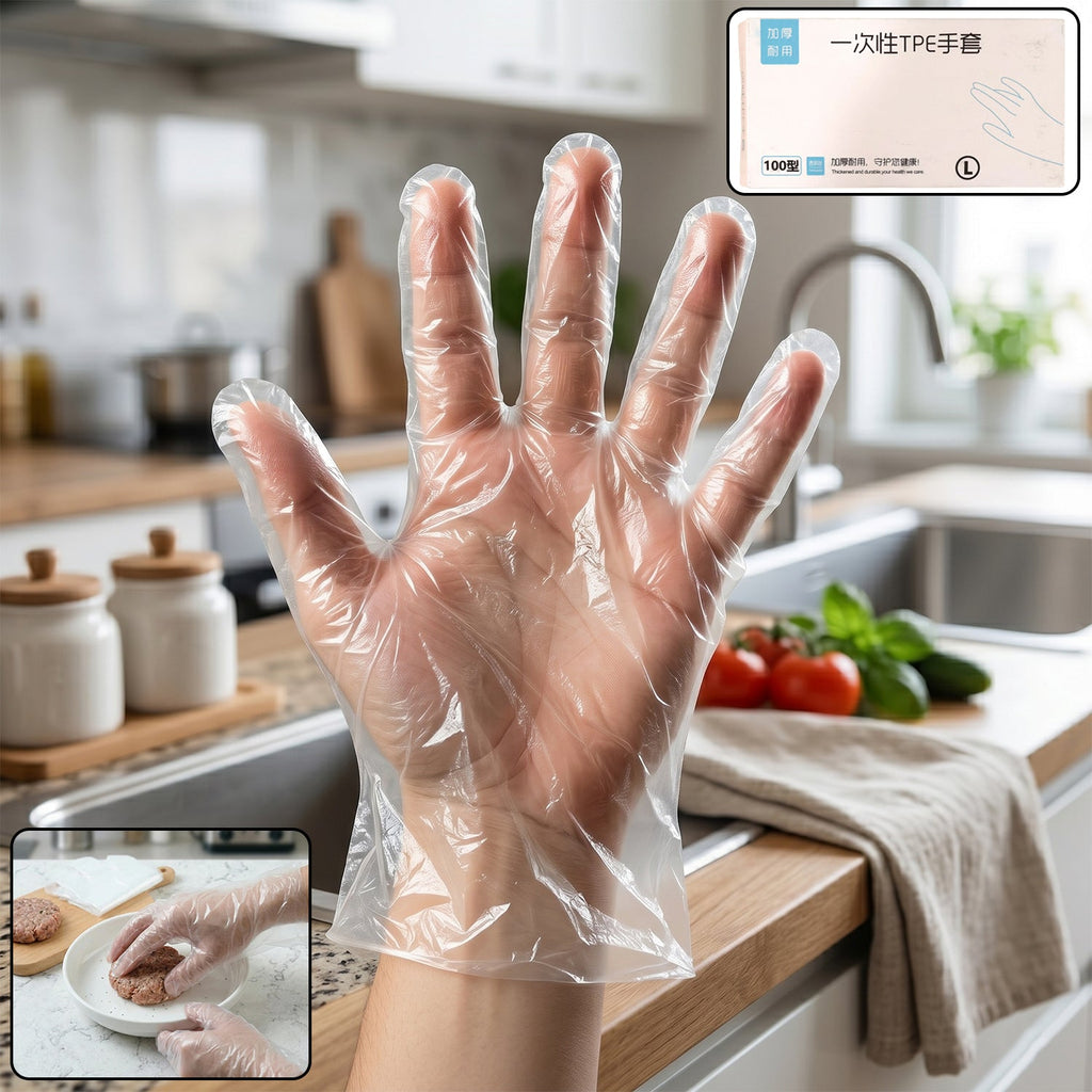 Disposable Plastic Gloves Hygienic Food & Cleaning Protection