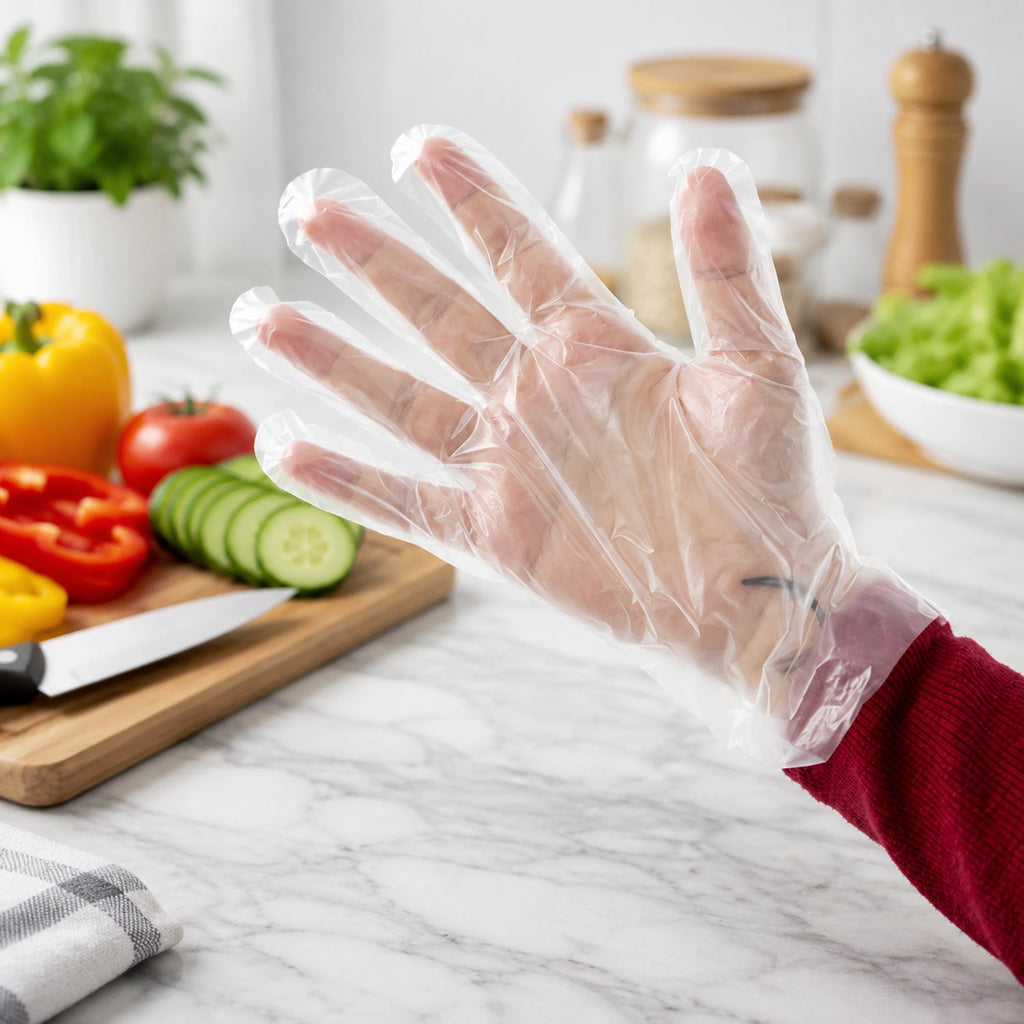 Disposable Gloves Hygienic & Practical for Kitchen, Cleaning - Detail View 7
