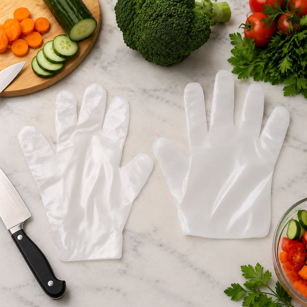 Disposable Plastic Gloves Hygienic Food & Household Protection - Detail View 8