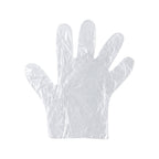 Disposable Plastic Gloves Food-safe 100-piece pack for hygiene - Back View