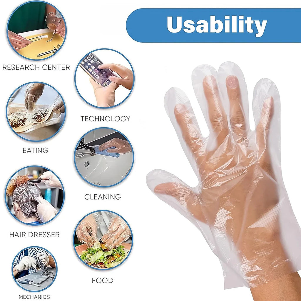 Disposable Plastic Gloves Hygienic Food & Household Protection - Detail View 7