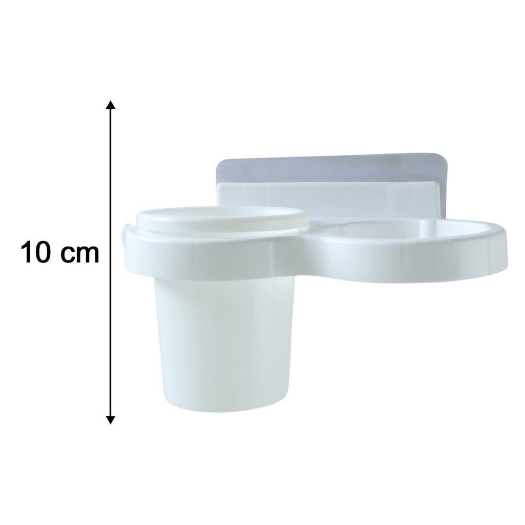 Wall Mounted Toothbrush Holder Set Space-Saving Bathroom Organizer - Detail View 6