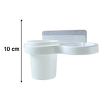 Wall Mounted Toothbrush Holder Set Space-Saving Bathroom Organizer - Detail View 6