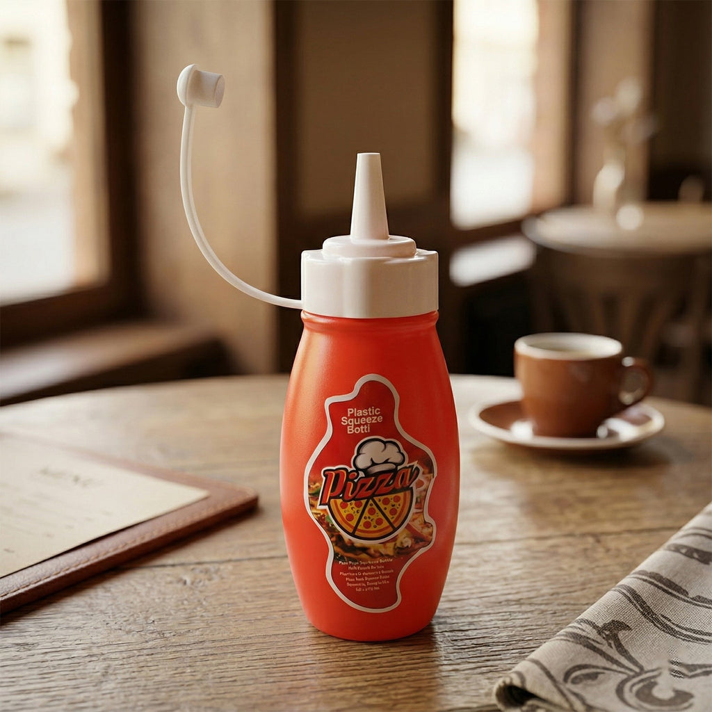 Small Plastic Squeeze Sauce Bottle Easy dispensing for condiments - Front View