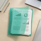 A4 Size Transparent Ring Binder Folder Durable for Document Organization - Detail View 7