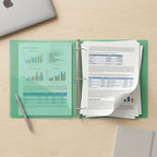 A4 Size Transparent Ring Binder Folder Durable for Document Organization