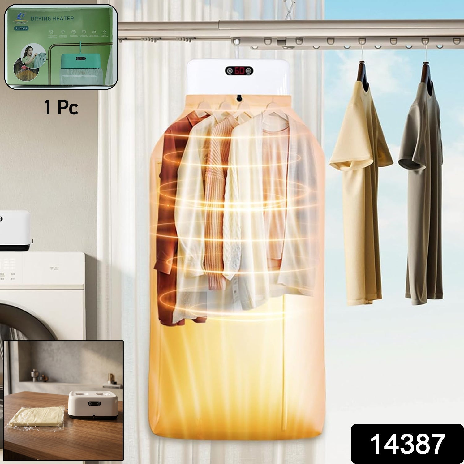 ALVENZA Portable Electric Clothes Dryer – Compact & Foldable for Quick Drying