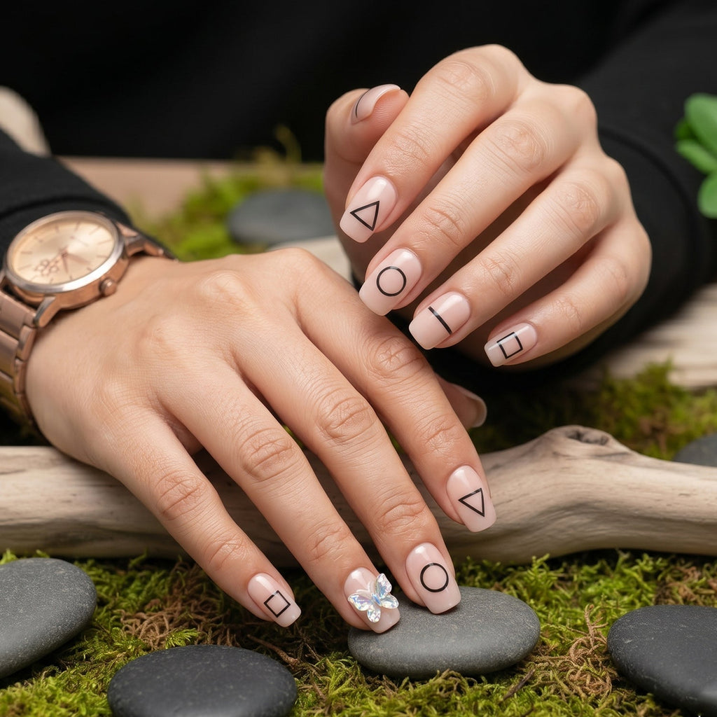 Press-On Nails Reusable False Nail Set with Strong Glue for Equally Glam Looks - Back View