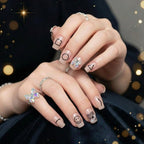 Press-On Nails Reusable False Nail Set with Strong Glue for Equally Glam Looks - Front View