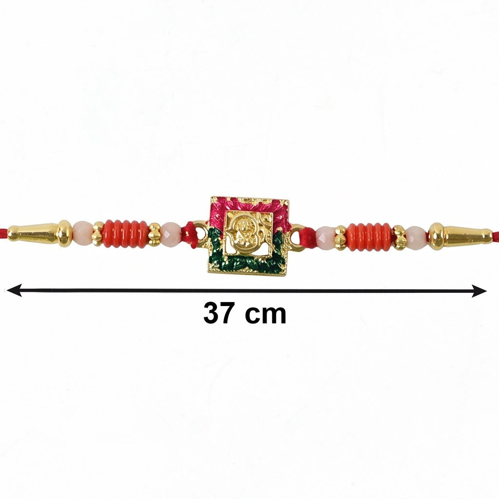 ALVENZA Ganesha Rakhi, Elegant Designer Thread for Raksha Bandhan