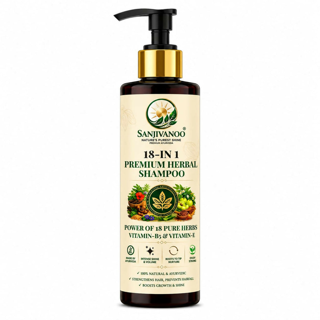 Sanjivanoo 18 In 1 Premium Herbal Shampoo Ayurvedic Hair Care (200ml)