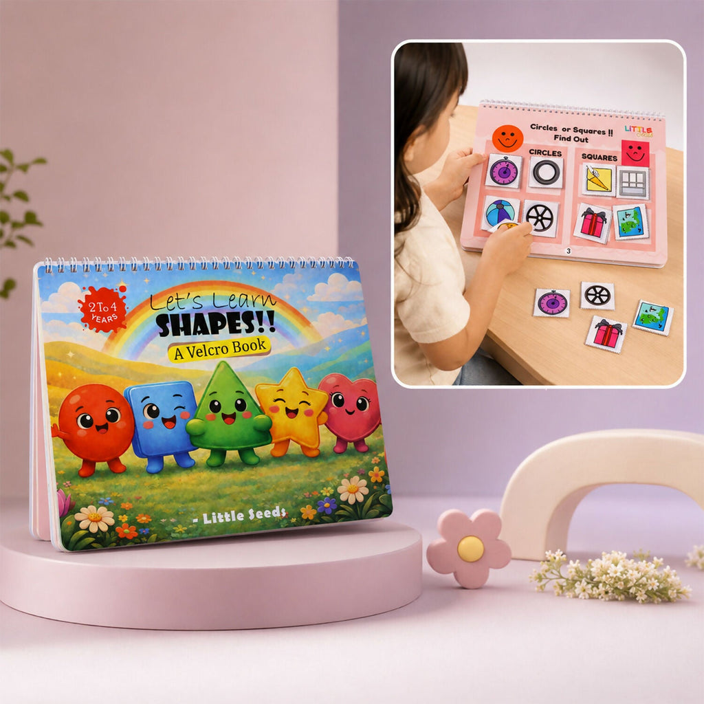 ALVENZA Shape Learning Book for Kids – Fun Velcro Activity for Toddlers