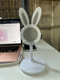 ALVENZA Adjustable White Bunny Ear Phone Stand – Stable & Cute Design