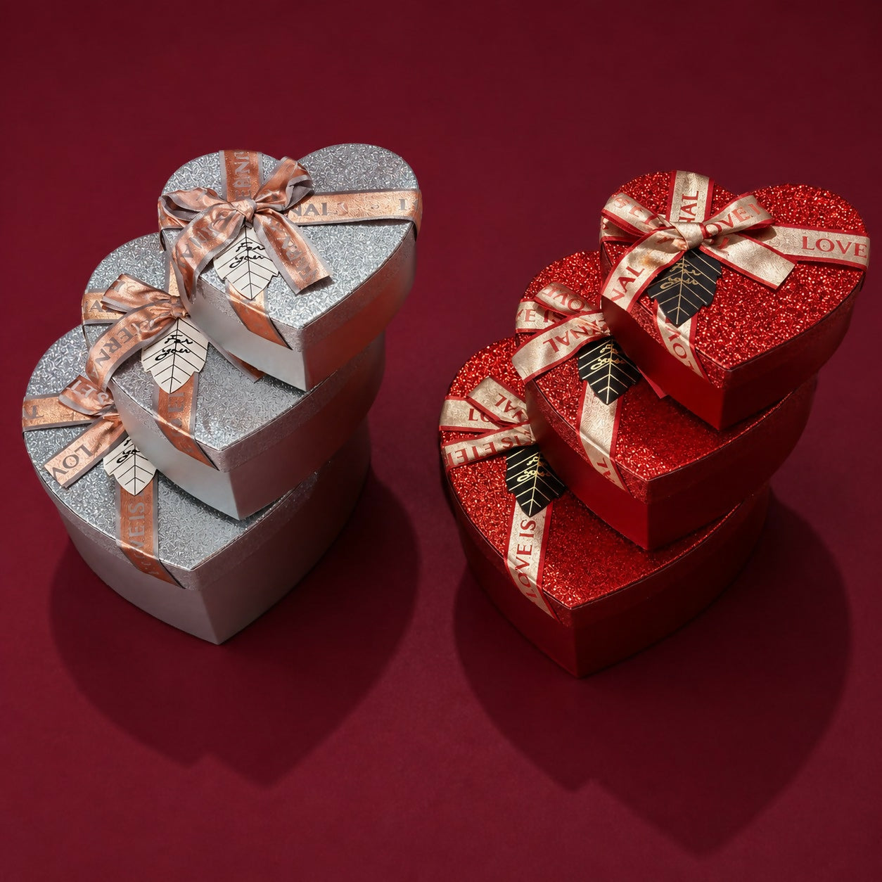 ALVENZA Heart-Shaped Gift Box Set of 3 – Elegant & Reusable Packaging