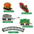 ALVENZA Electric Choo Choo Train Set – Realistic Smoke & Sound Effects