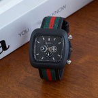 Black Square Dial Analog Watch – Stylish & Durable for Everyday Wear