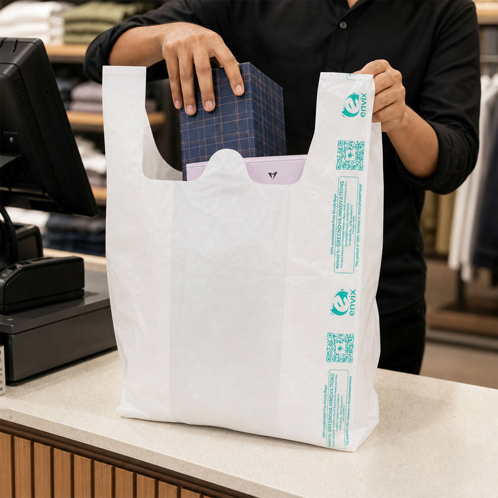 Eco-Friendly Compostable Carry Bag – Strong, Lightweight & Reusable