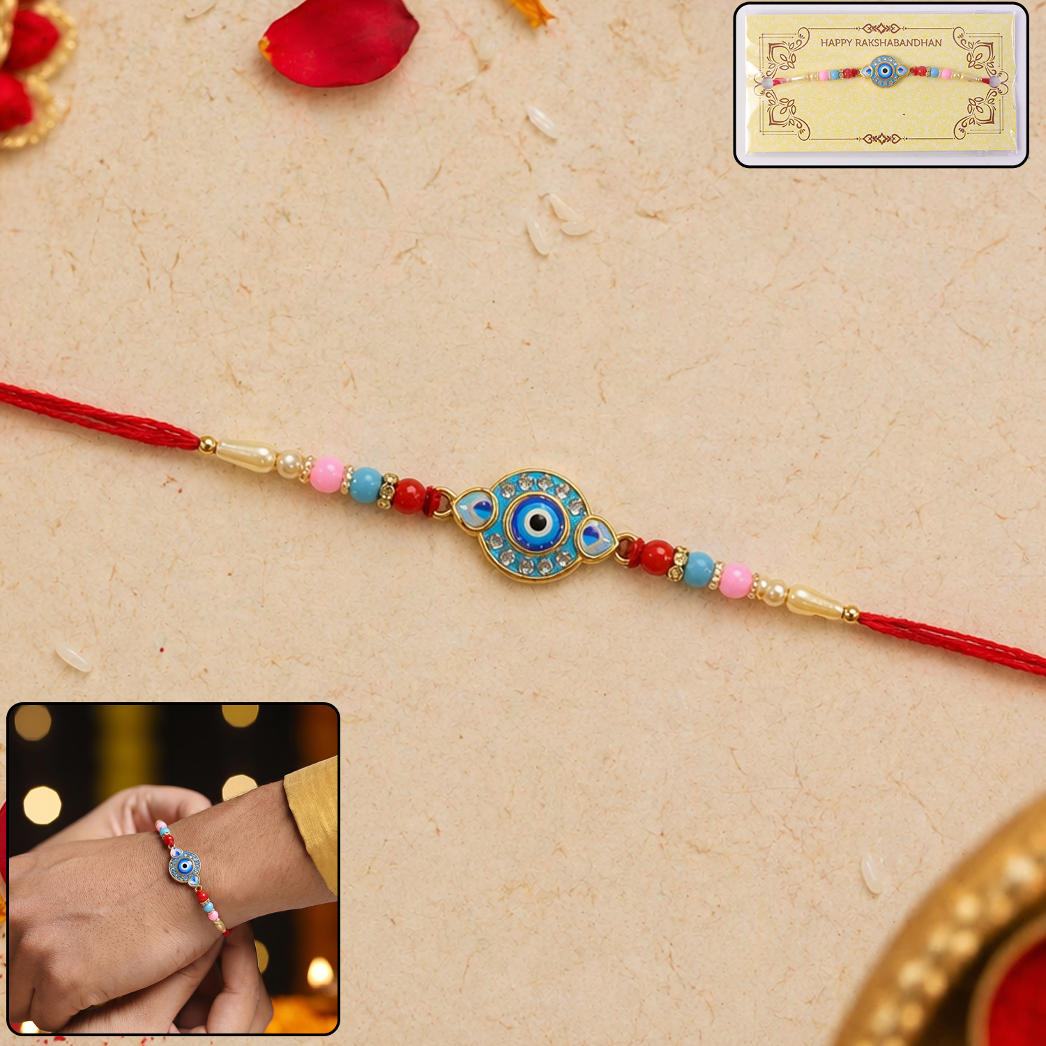 ALVENZA Evil Eye Rakhi – Stylish protection and good luck charm