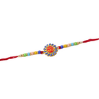 ALVENZA Om Rakhi – Multicolor Beads & Soft Thread for Brother