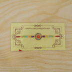 ALVENZA OM Symbol Rakhi – Traditional Beads & Red Thread for Brothers