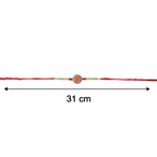 ALVENZA Om Rakhi – Multicolor Beads & Soft Thread for Brother