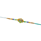 ALVENZA Rakhi – Traditional Colorful Beads and Yellow Thread for Brother