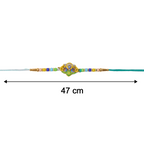 ALVENZA Rakhi – Traditional Colorful Beads and Yellow Thread for Brother