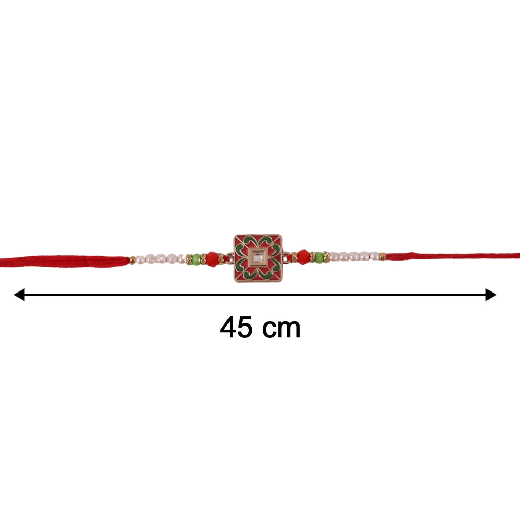 ALVENZA Rakhi – Traditional Pearl Beads Design for Raksha Bandhan