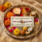 ALVENZA Bal Krishna Rakhi – Divine Cow & Beaded Tradition for Raksha Bandhan