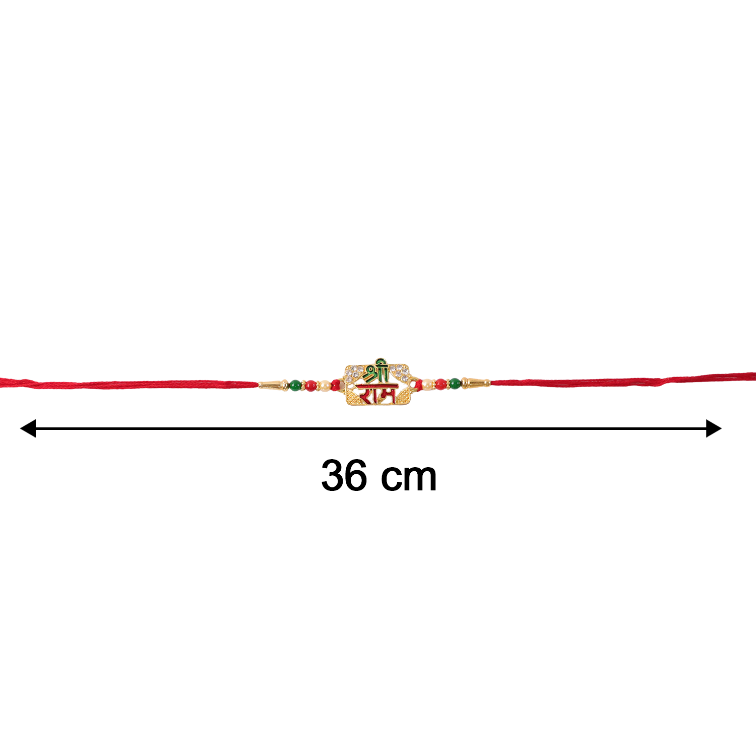 ALVENZA Shree Ram Rakhi, Spiritual Beaded Thread for Brother on Rakshabandhan