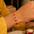 ALVENZA Traditional Rakhi – Elegant thread with decorative beads for Raksha Bandhan