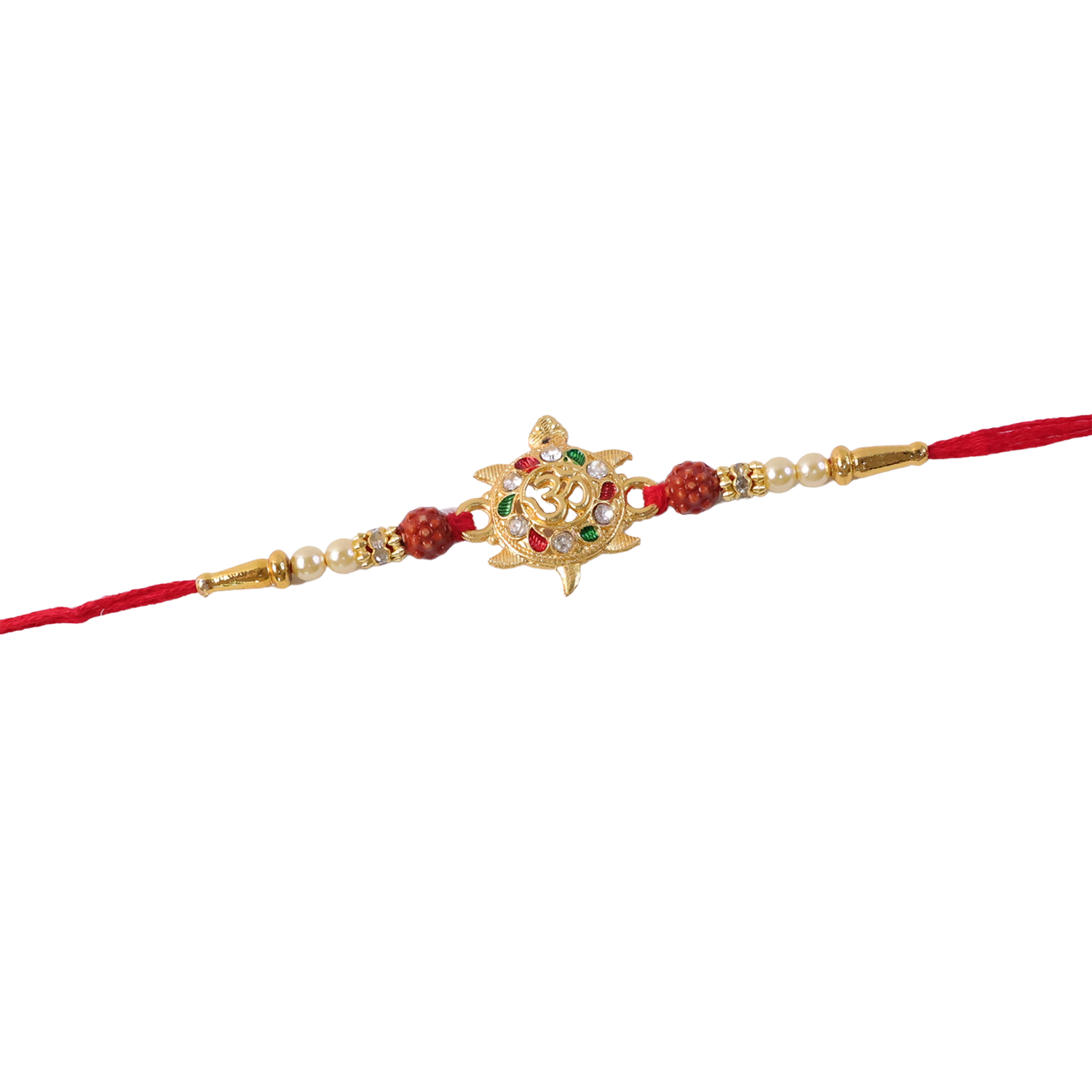 ALVENZA Divine Om Symbol Rakhi – Elegant Stones & Spiritual Design