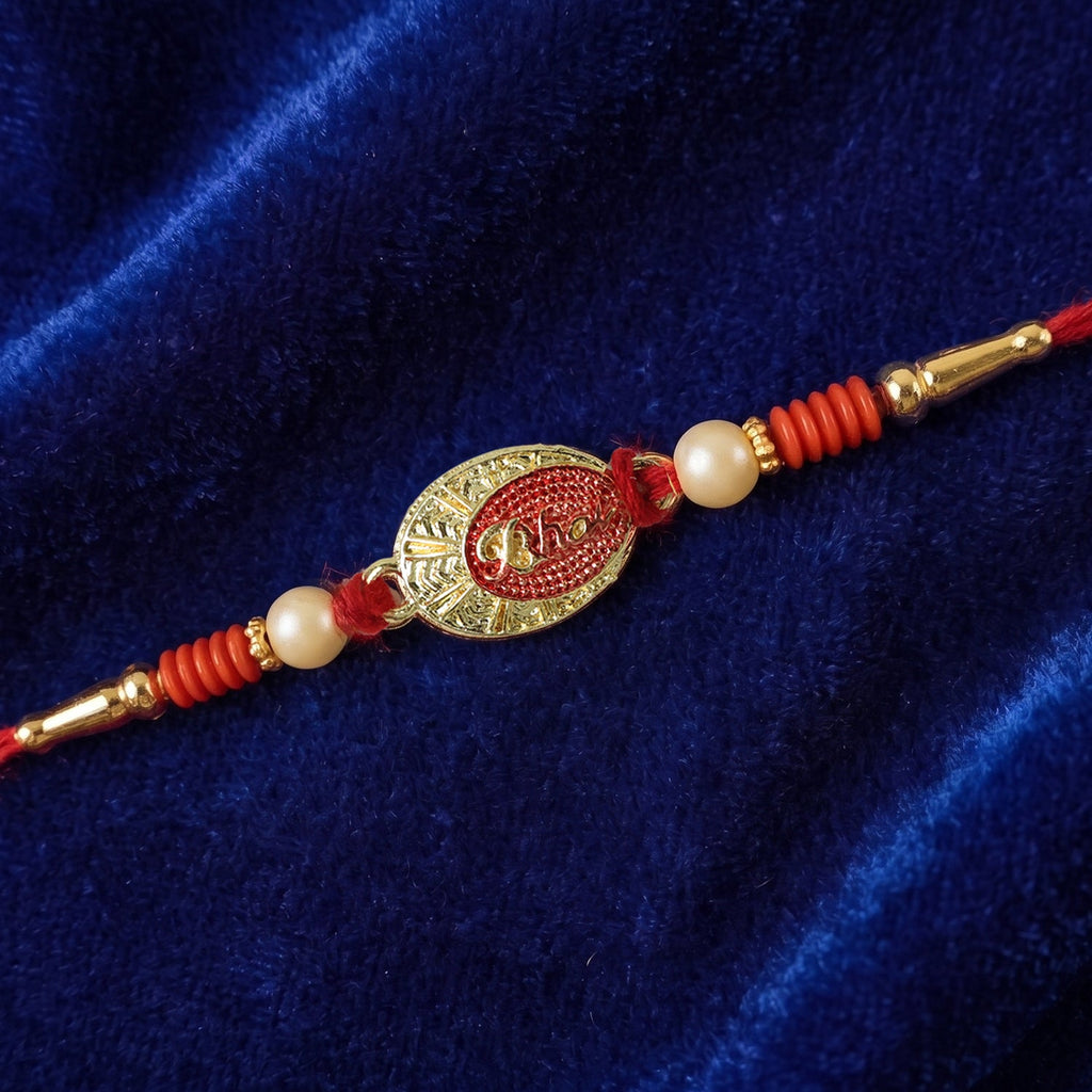 ALVENZA Traditional Rakhi – Elegant thread with decorative beads for Raksha Bandhan
