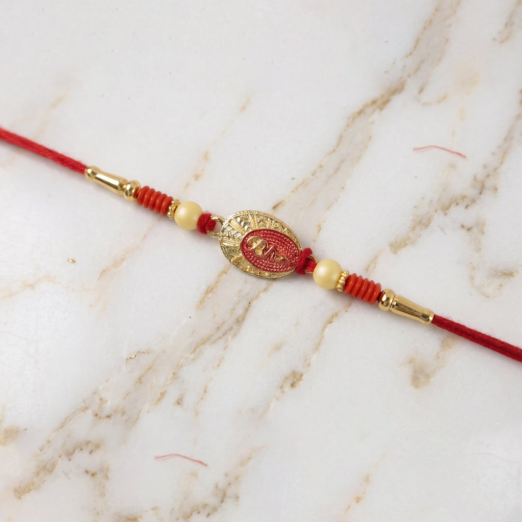 ALVENZA Traditional Rakhi – Elegant thread with decorative beads for Raksha Bandhan