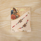 ALVENZA Premium Rainbow Butterfly lumba Rakhi, Elegant Beads & Soft Thread