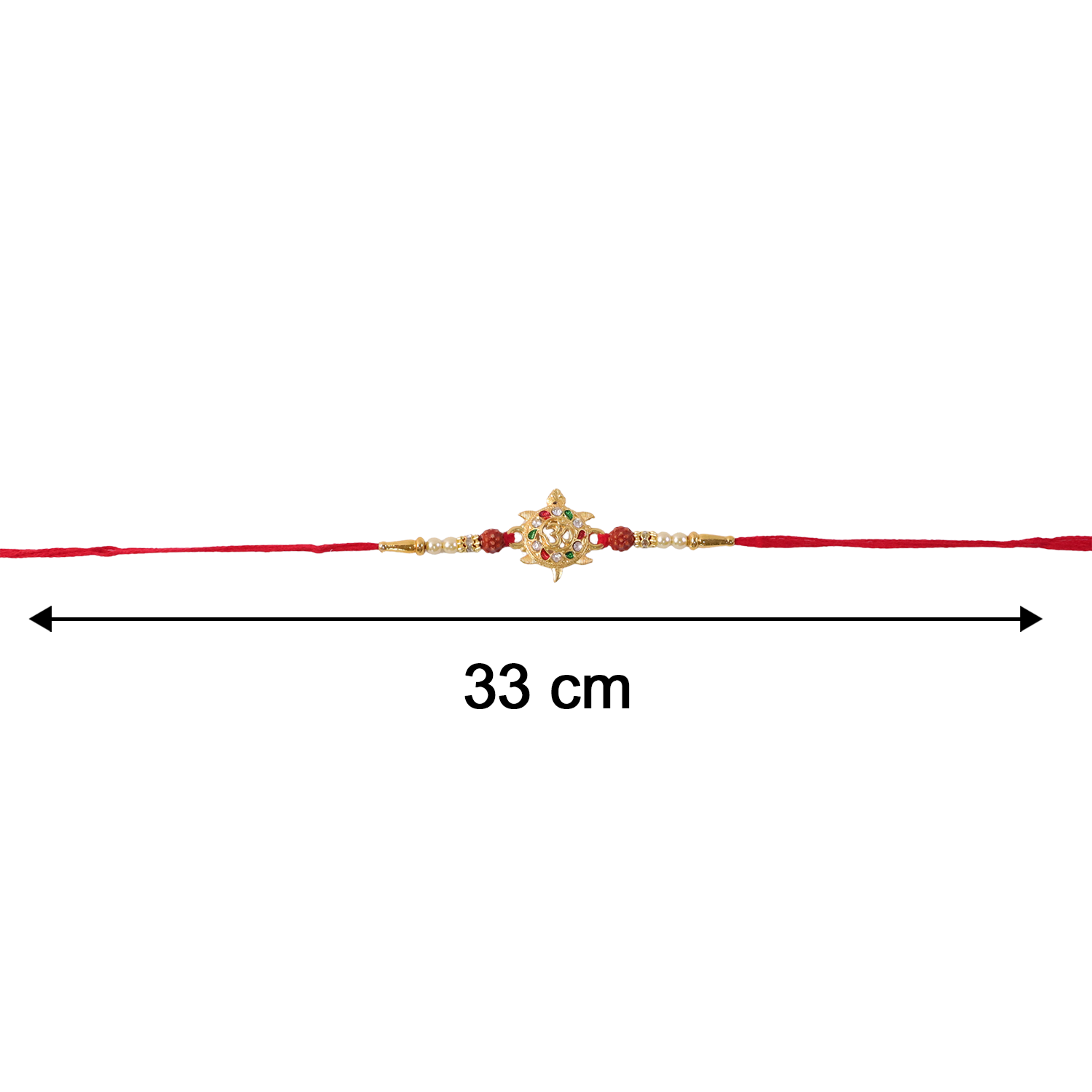 ALVENZA Divine Om Symbol Rakhi – Elegant Stones & Spiritual Design